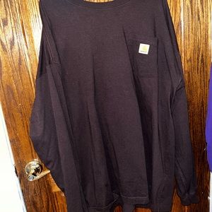 brown carhartt long sleeve t-shirt